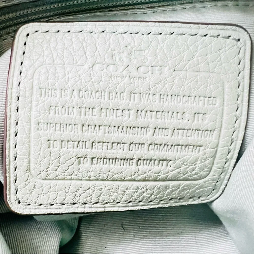 Coach Mint Green #F35723 Leather Shoulder Bag - Picture 7 of 14